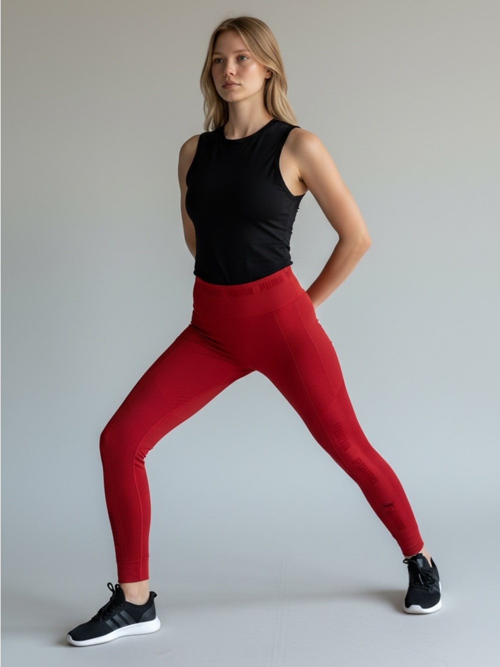 NWOT ✨ Puma Red High-Waist Seamless Leggings
